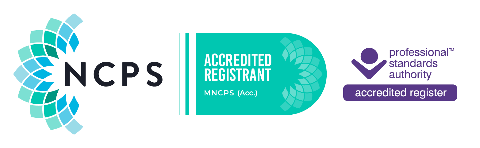 NCPS Accredited Registrant, MNCPS (Acc.), Professional Standards Authority accredited register.